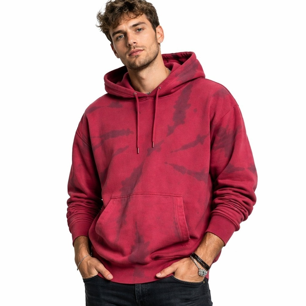 LCKR Tie-Dye Pullover Hoodie Sweatshirt Sz L Heavyweight Grunge Hip Hop 90s Y2K